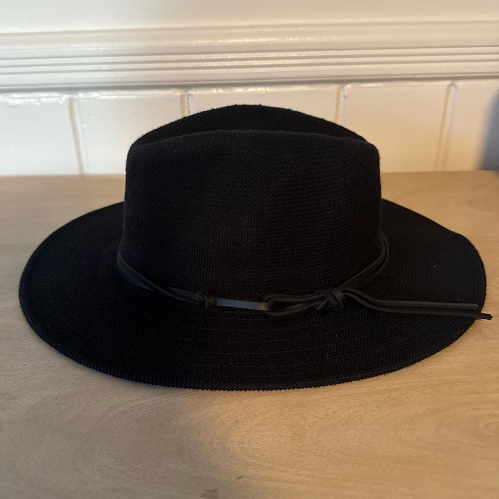 Black Wide-Brim Fedora Hat Anthropologie